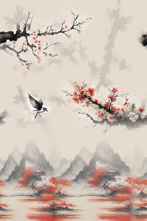 梅花印花花型图片