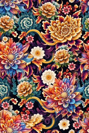花卉印花花型图片