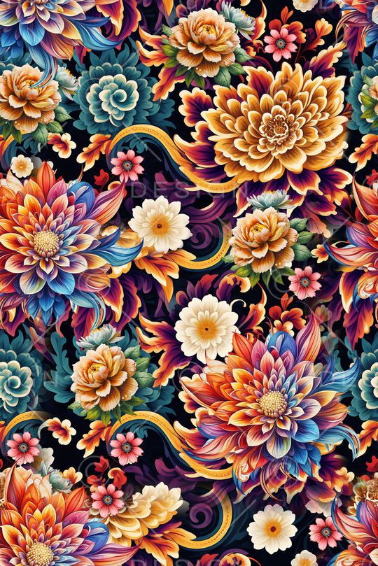 花卉印花花型图片