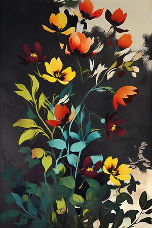 女装定位花印花花型图片