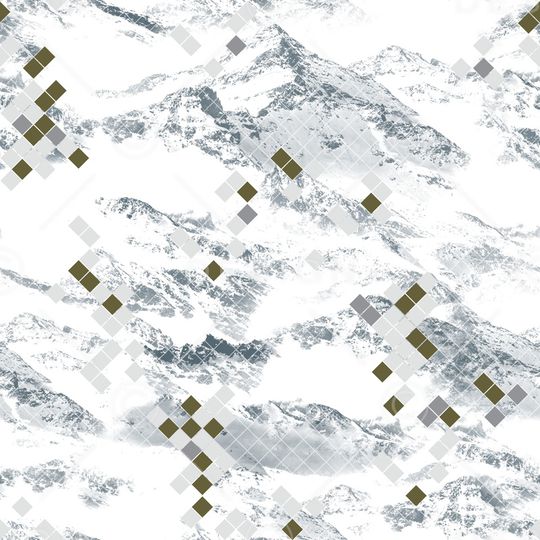 雪山印花花型图片