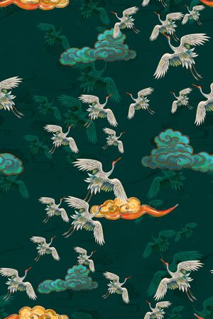 旗袍印花花型图片