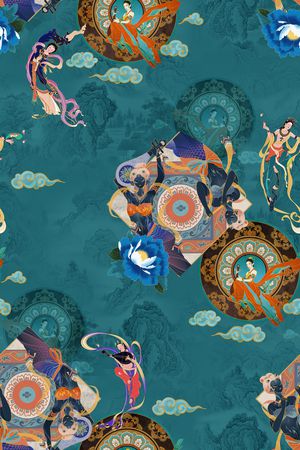 花卉印花花型图片