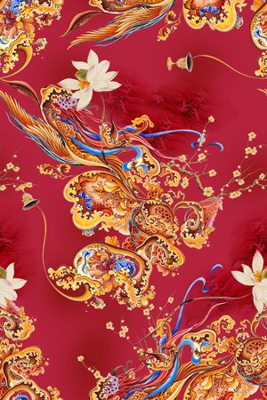 花卉印花花型图片