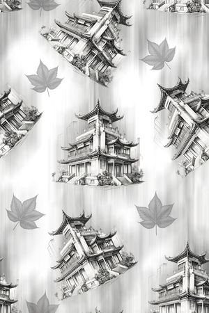 建筑印花花型图片