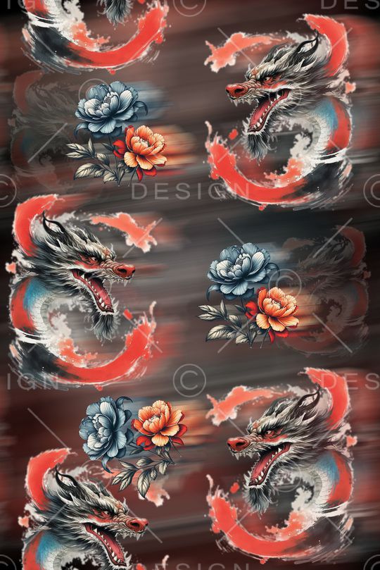 龙印花花型图片