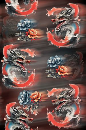 龙印花花型图片