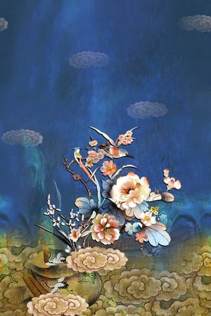 祥云印花花型图片