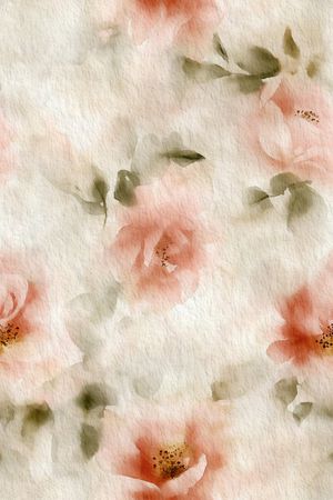 朦胧花卉印花花型图片