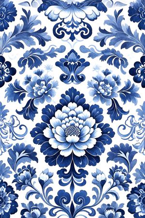 靛蓝印花花型图片