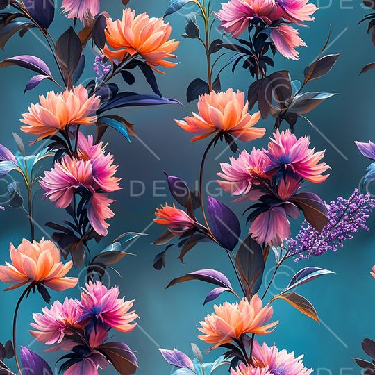 复古印花花型图片