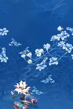 旗袍印花花型图片