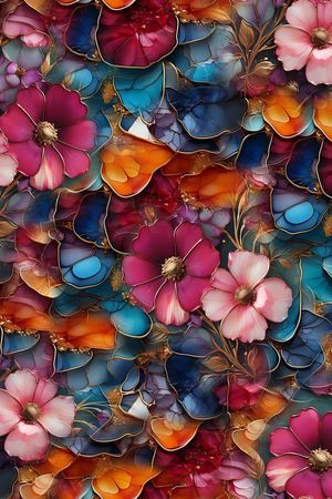 花卉印花花型图片