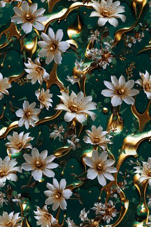 风格化花卉印花花型图片
