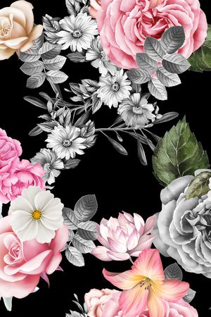 花卉印花花型图片