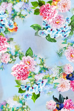 花卉印花花型图片