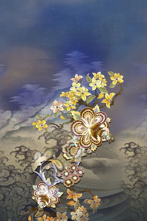 梅花印花花型图片