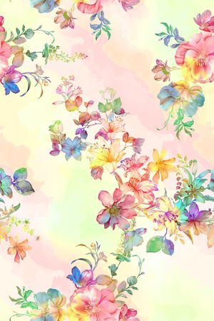 年轻女性印花花型图片