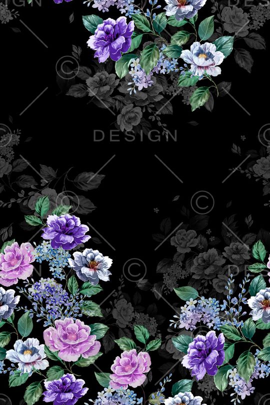 影花印花花型图片