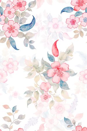 影花印花花型图片