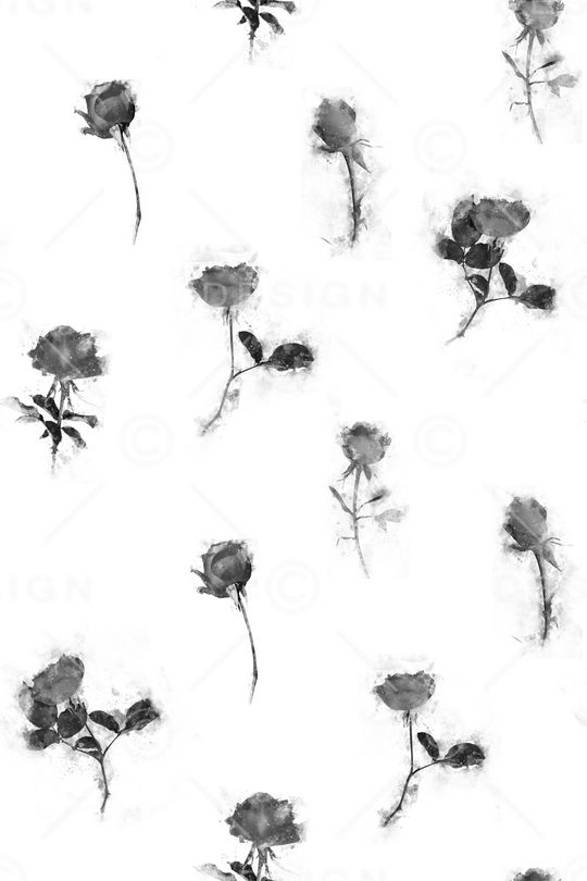 水墨风印花花型图片