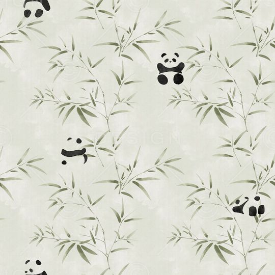 熊猫印花花型图片