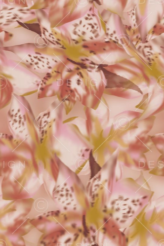 模糊花卉印花花型图片