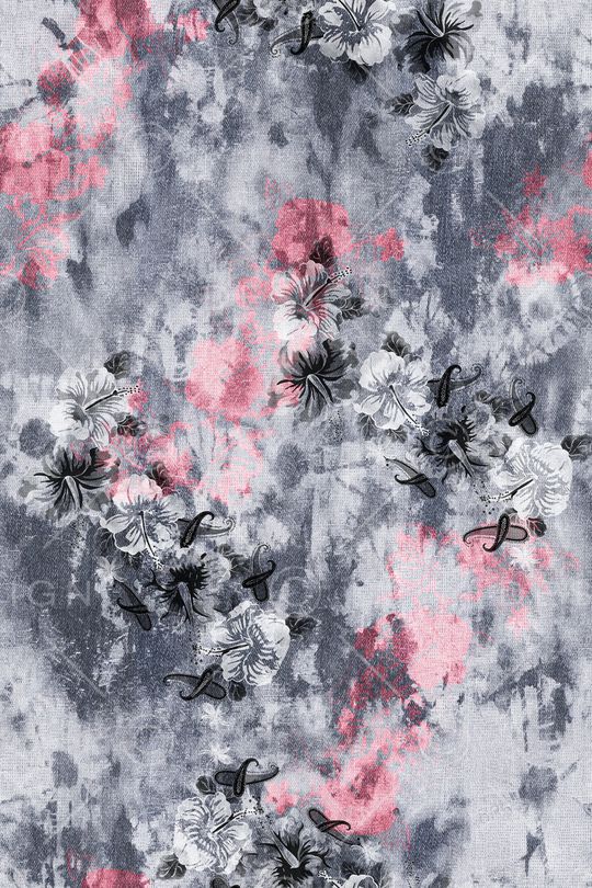 牛仔布印花花型图片