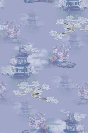 祥云印花花型图片