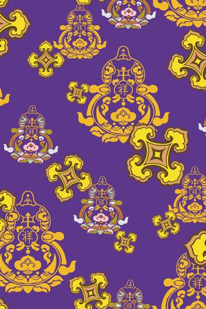 古典花纹印花花型图片