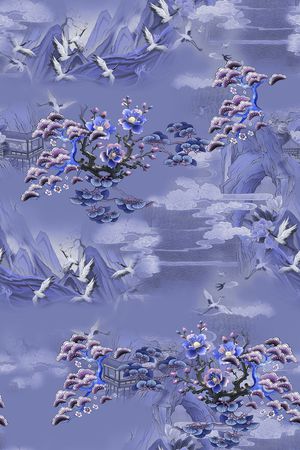中国风印花花型图片