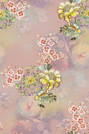 中国风印花花型图片
