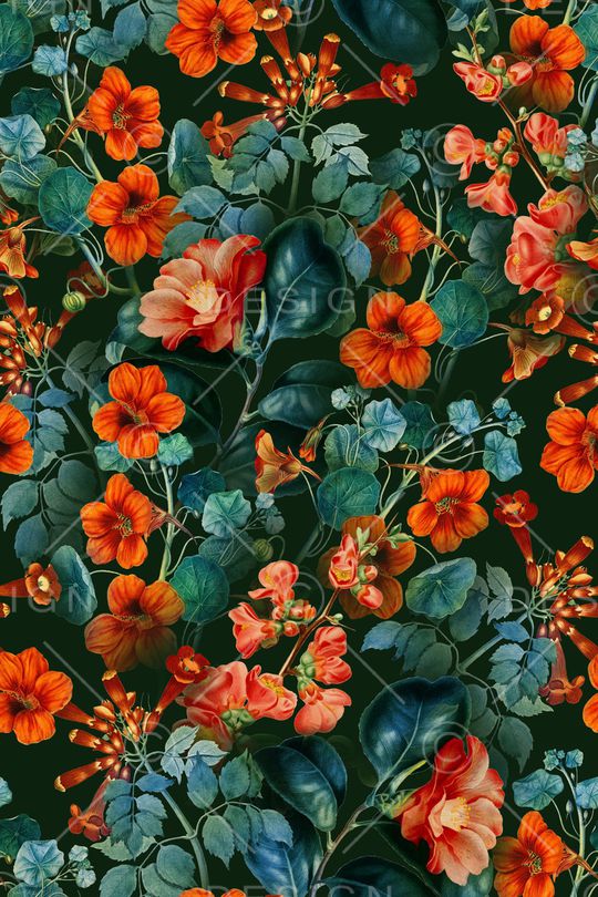 植物印花花型图片