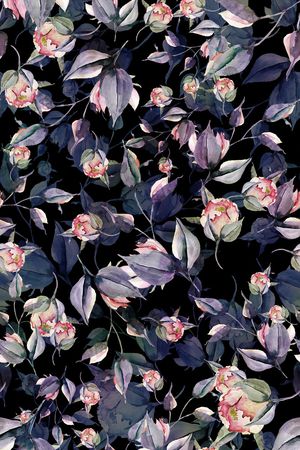 手绘花卉印花花型图片
