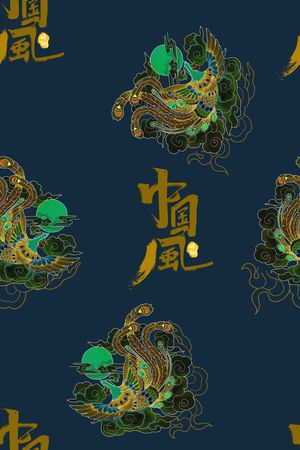 中国风印花花型图片
