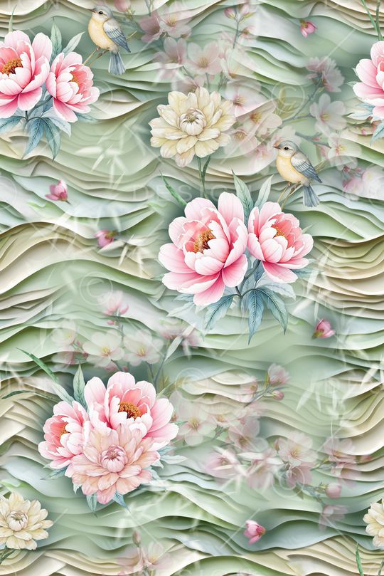 中国风印花花型图片