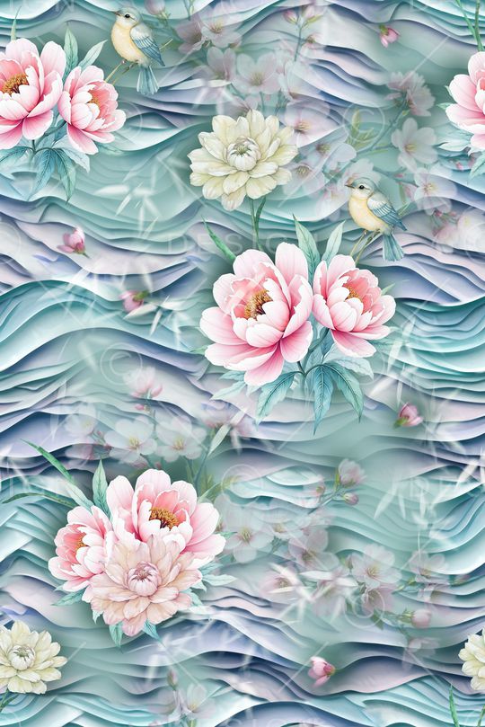 中国风印花花型图片