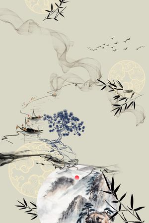 中国风印花花型图片