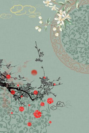 中国风印花花型图片