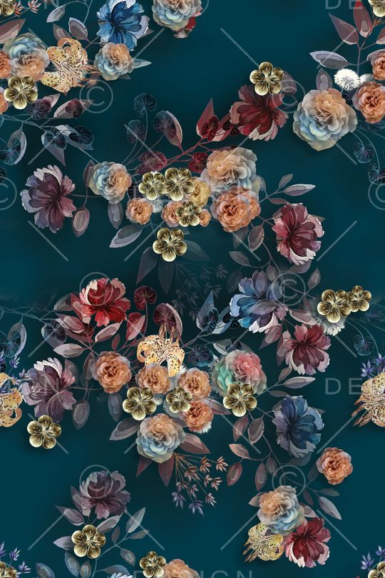 花卉印花花型图片