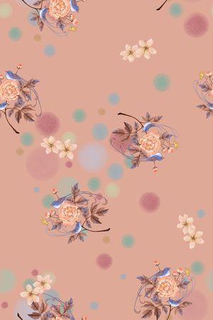 玫瑰花印花花型图片