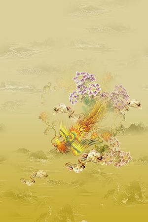 水墨风印花花型图片