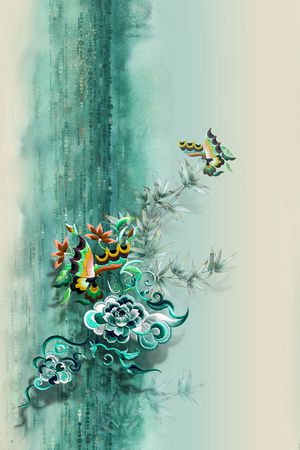 蝴蝶印花花型图片