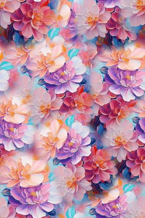 油画花型印花花型图片