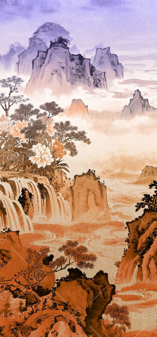 中国风印花花型图片