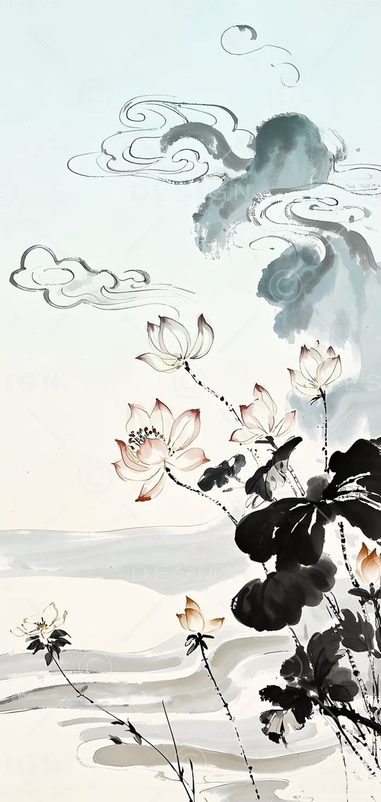 中国风印花花型图片