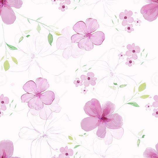 白底花印花花型图片