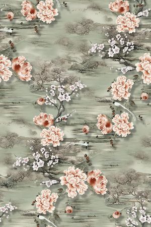 中国风印花花型图片
