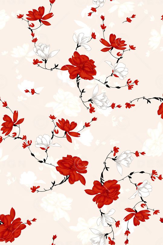 影花印花花型图片