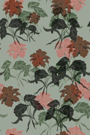 花卉印花花型图片